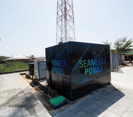 Rear-side exterior view of Power Angel at the Abuja commercial showcase site.